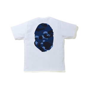 A Bathing Ape Color Camo Big Ape Head Tee - White/Navy SS20 Bape
