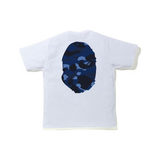 A Bathing Ape Color Camo Big Ape Head Tee - White/Navy SS20