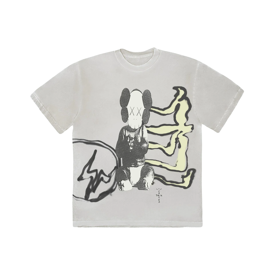 Cactus Jack + Kaws For Fragment Tee - Aged Yellow Travis Scott