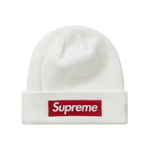 Supreme New Era Box Logo Beanie - White (FW21) - Grails SF