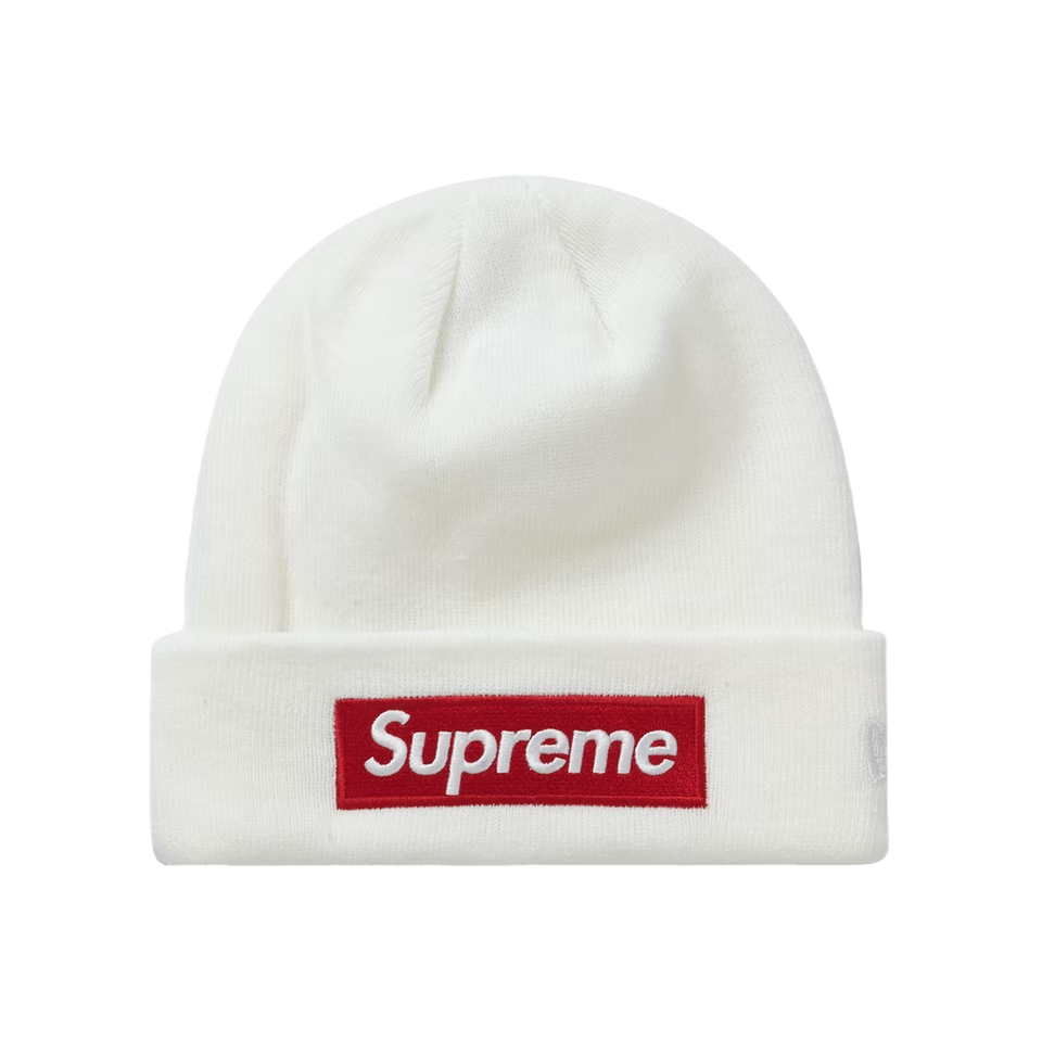 Supreme New Era Box Logo Beanie - White (FW21)