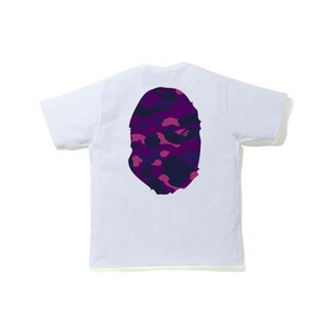 A Bathing Ape Color Camo Big Ape Head Tee - White/Purple (SS20) Bape