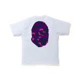 A Bathing Ape Color Camo Big Ape Head Tee - White/Purple (SS20)