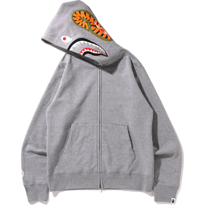 A Bathing Ape Shark Full Zip Hoodie (SS22) - Gray Bape