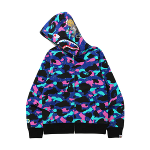 A Bathing Ape x Kid Cudi Shark Full Zip Hoodie - Navy Blue Bape