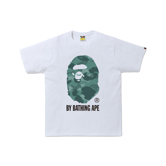 A Bathing Ape Color Camo By Bathing Ape Tee - White/Mint