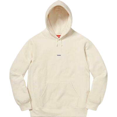 Supreme Micro Logo Hooded Sweatshirt - Natural - Used Supreme