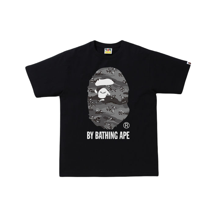 A Bathing Ape Desert Camo By Bathing Ape Relaxed Tee - Black/Grey Bape