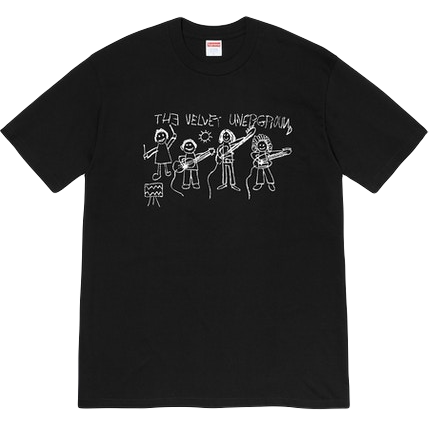 Supreme The Velvet Underground Drawing Tee - Black Supreme