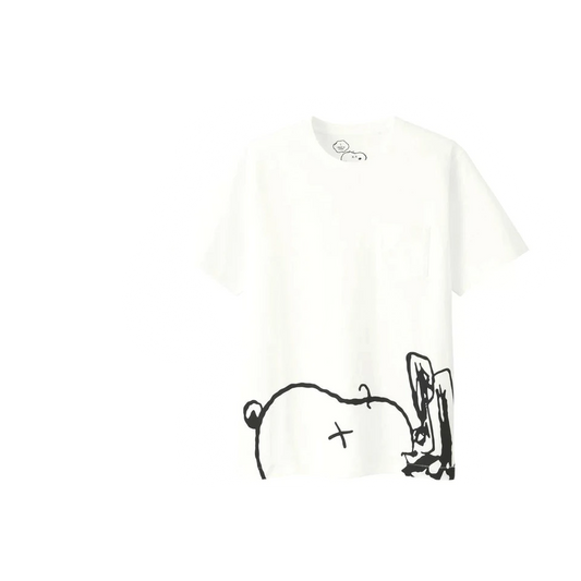 Kaws x Uniqlo x Peanuts Snoopy Face Pocket Tee - White - Used