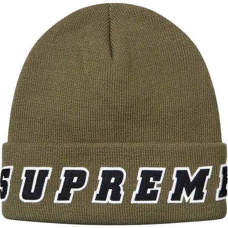 Supreme Felt Logo Beanie - Olive