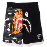 A Bathing Ape City Camo Tiger Shark Sweat Short - Black