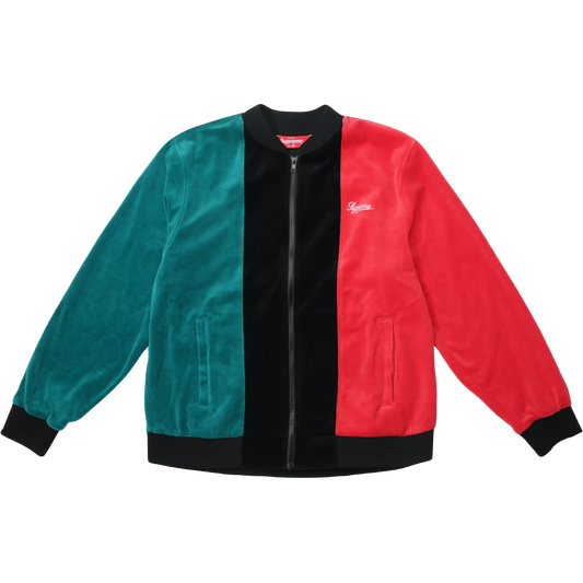Supreme Velour Zip Up Jacket - Black - Used