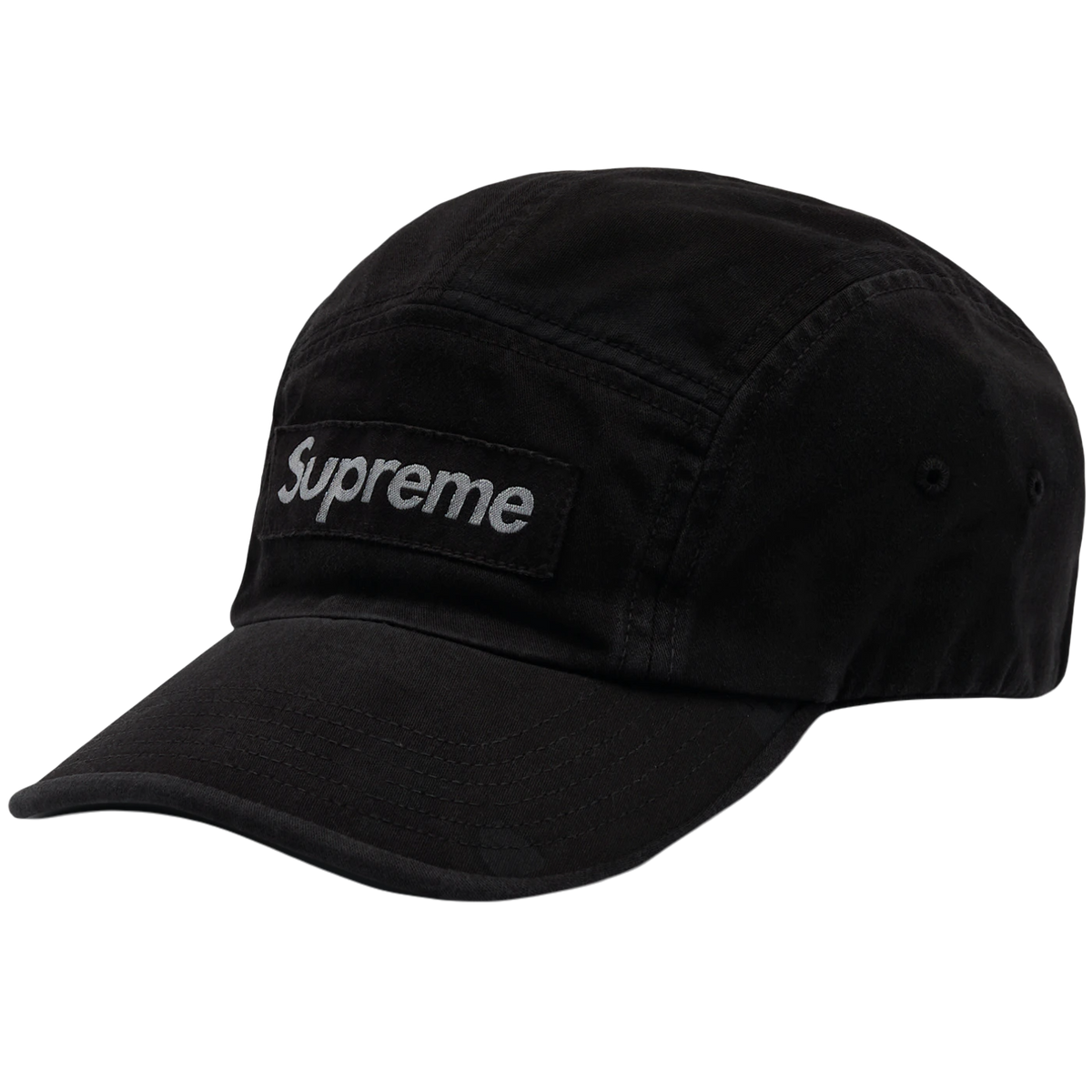 Supreme Overdyed Camo Camp Cap - Black Supreme