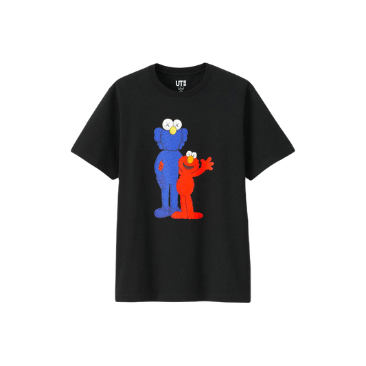 Kaws x Uniqlo x Sesame Street BFF Elmo Tee - Black