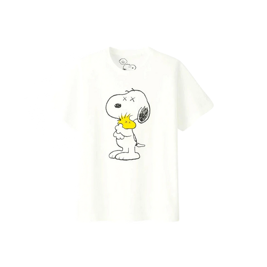 Kaws x Uniqlo x Peanuts Snoopy & Woodstock Tee - White - Used