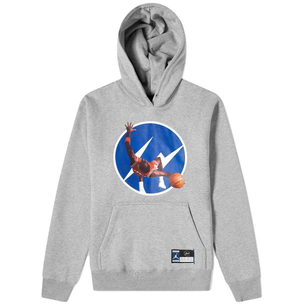 Air Jordan x Fragment Fleece Pullover Hoodie - Grey Air Jordan
