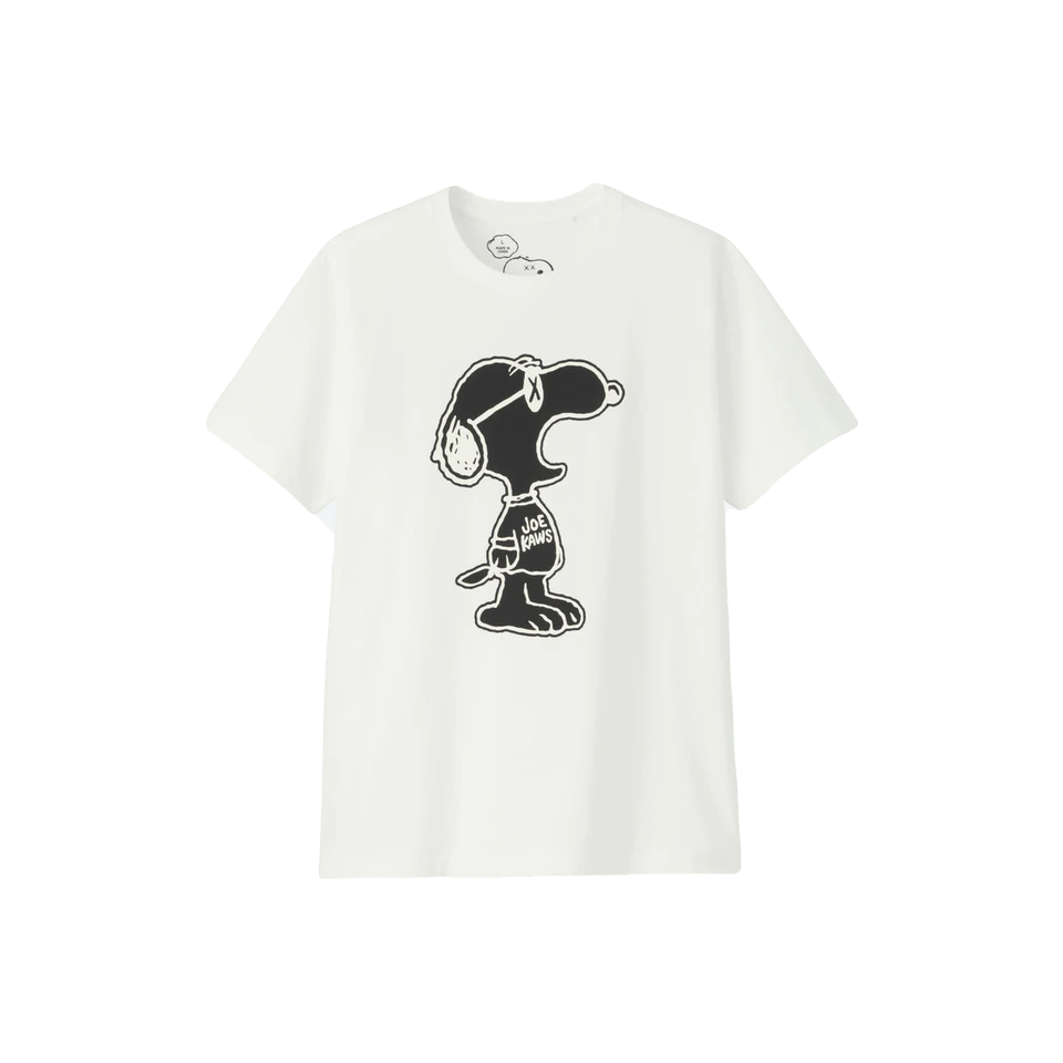 Kaws x Uniqlo x Peanuts Joe Kaws Yawn Outline Tee - White Kaws