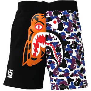 A Bathing Ape HK 15th Anniversary Tiger Shark Short - Black/ HK Camo Bape
