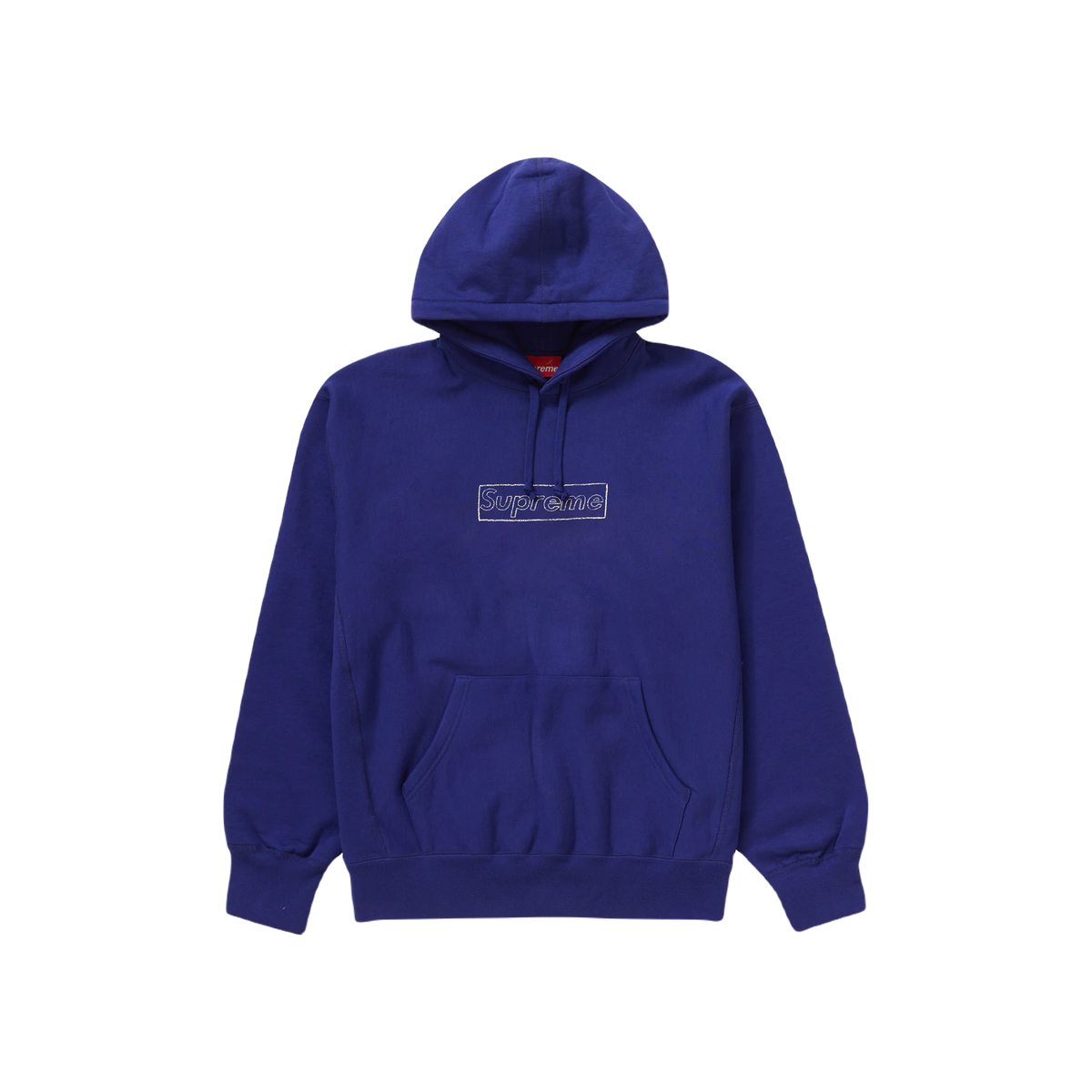 Supreme Kaws Chalk Logo Hooded Sweatshirt - Washed Navy Supreme