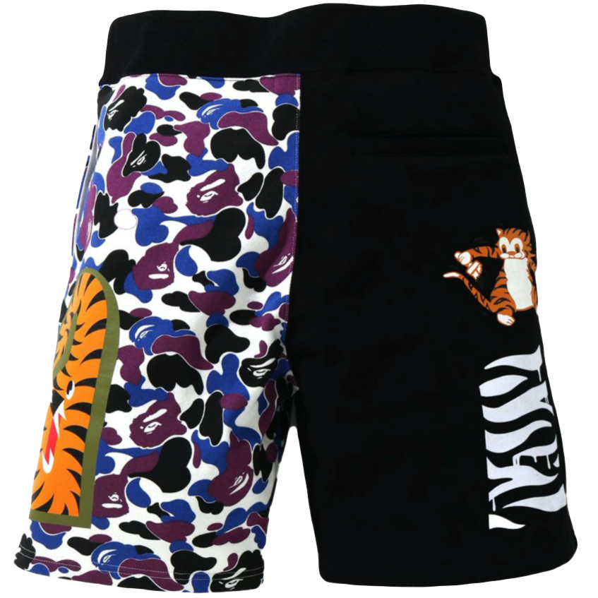 A Bathing Ape HK 15th Anniversary Tiger Shark Short - Black/ HK Camo Bape