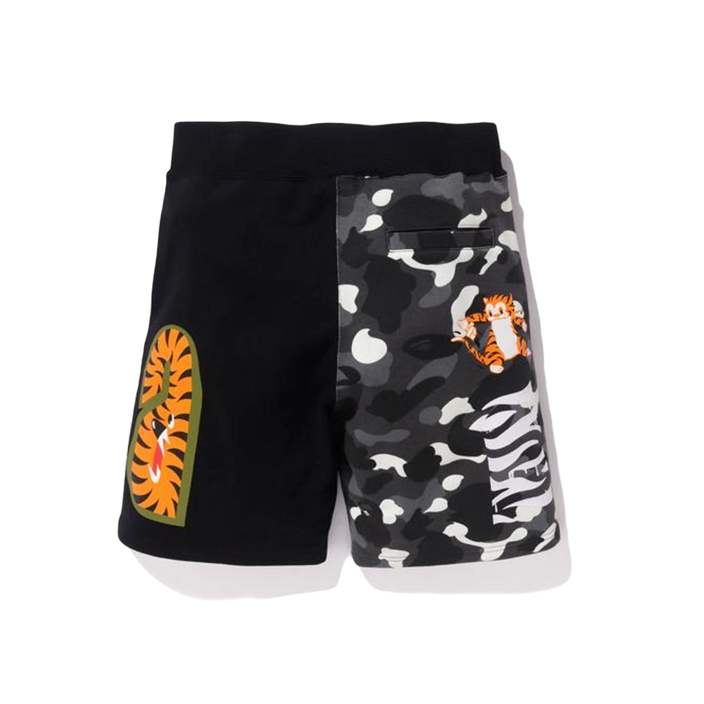 A Bathing Ape City Camo Tiger Shark Sweat Short - Black - Used
