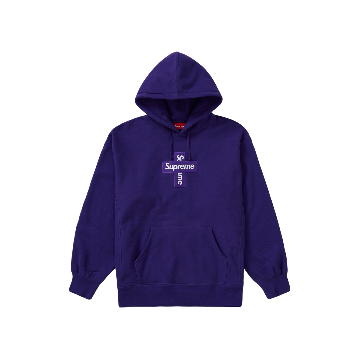 Supreme Cross Box Logo Hooded Sweatshirt - Purple Supreme