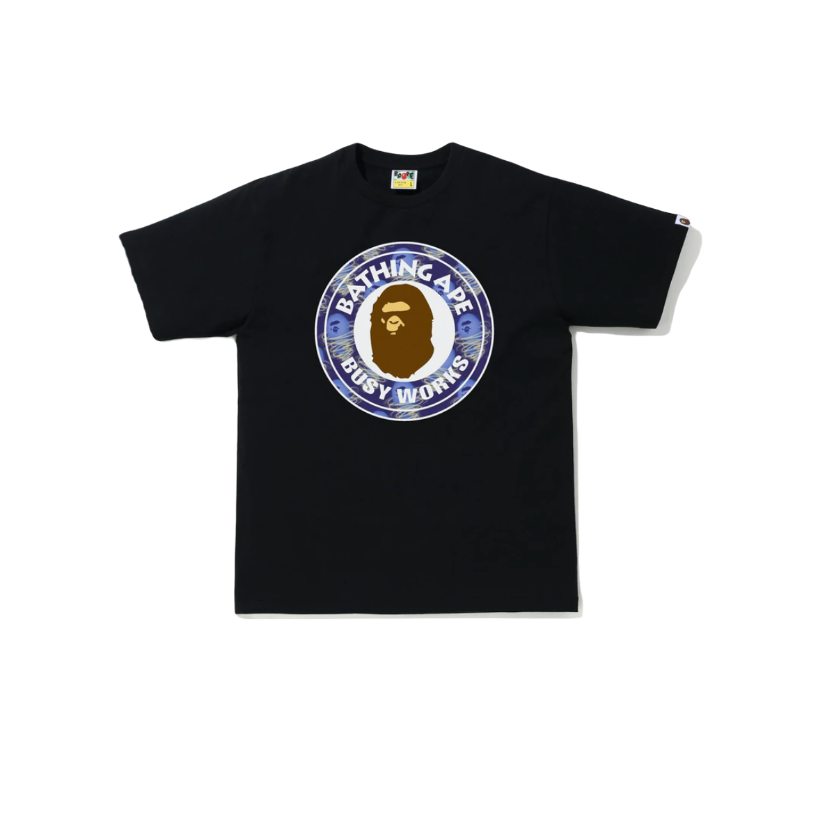 A Bathing Ape Bape Storm Busy Works Tee - Black/Blue Bape