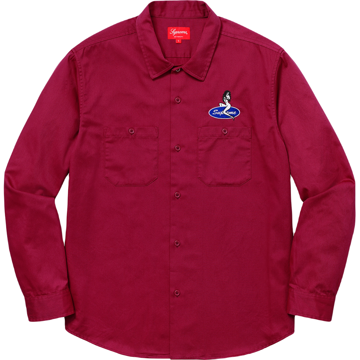 Supreme Pin Up Work Shirt - LT Burgundy Supreme