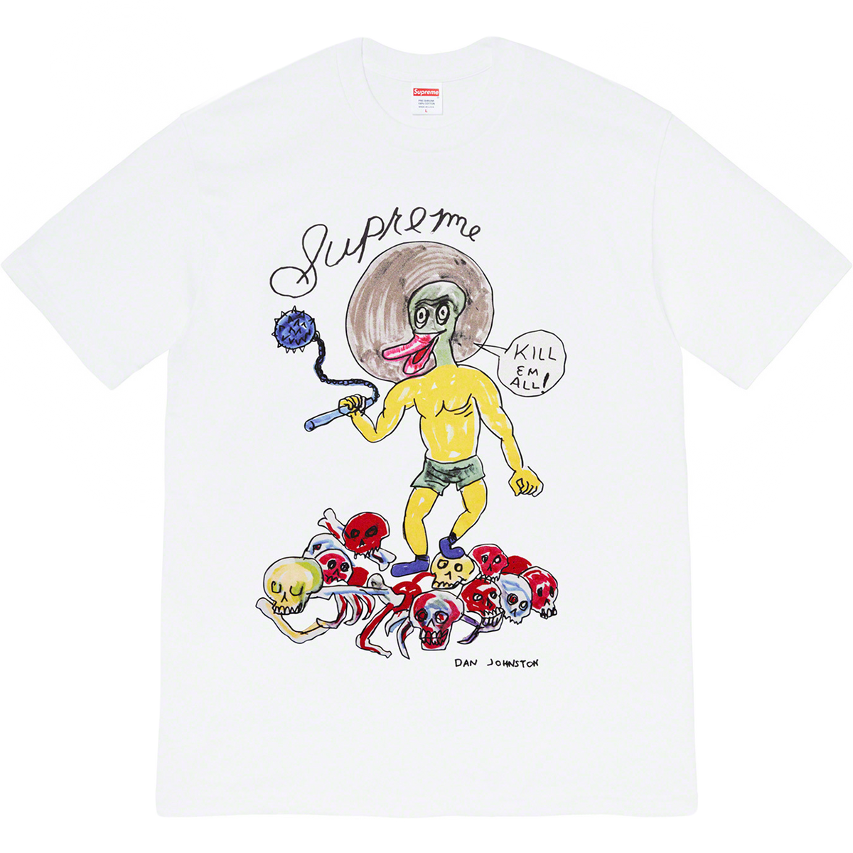 Supreme Daniel Johnston Kill Em All Tee - White Supreme