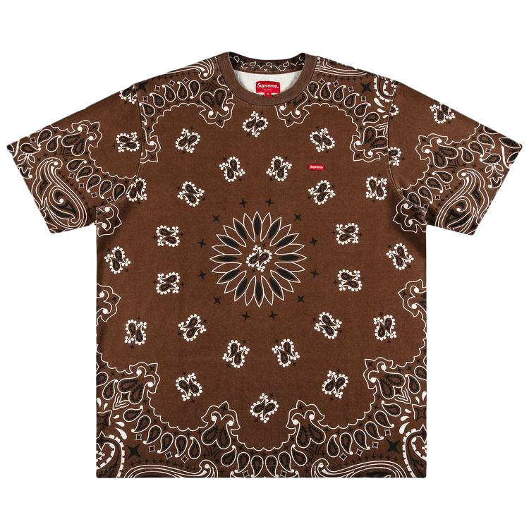 Supreme Small Box Tee - Brown Bandana Bape