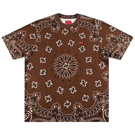 Supreme Small Box Tee - Brown Bandana Bape