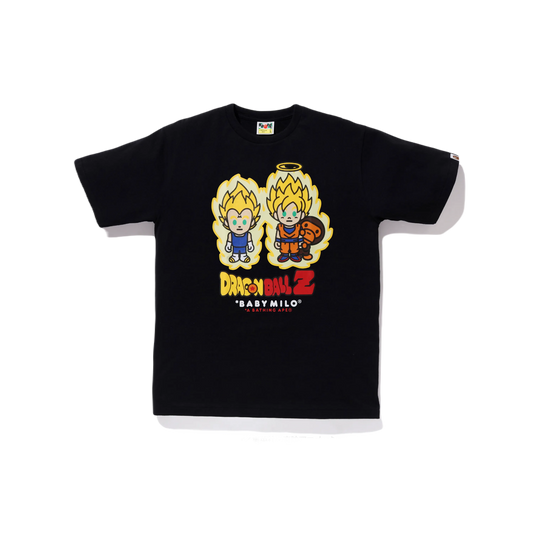 A Bathing Ape Super Saiyan Vegeta & Son Goku Baby Milo Tee - Black Bape