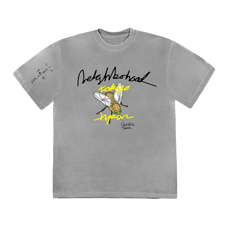 Cactus Jack For Neighborhood Carousel T-Shirt - Grey Travis Scott