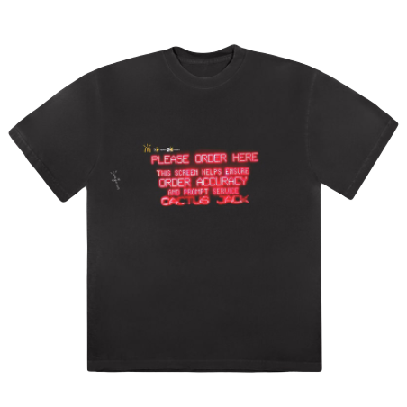 Travis Scott Order Here T-Shirt - Black Travis Scott