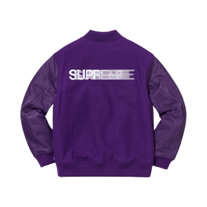 Supreme Motion Logo Varsity Jacket - Purple