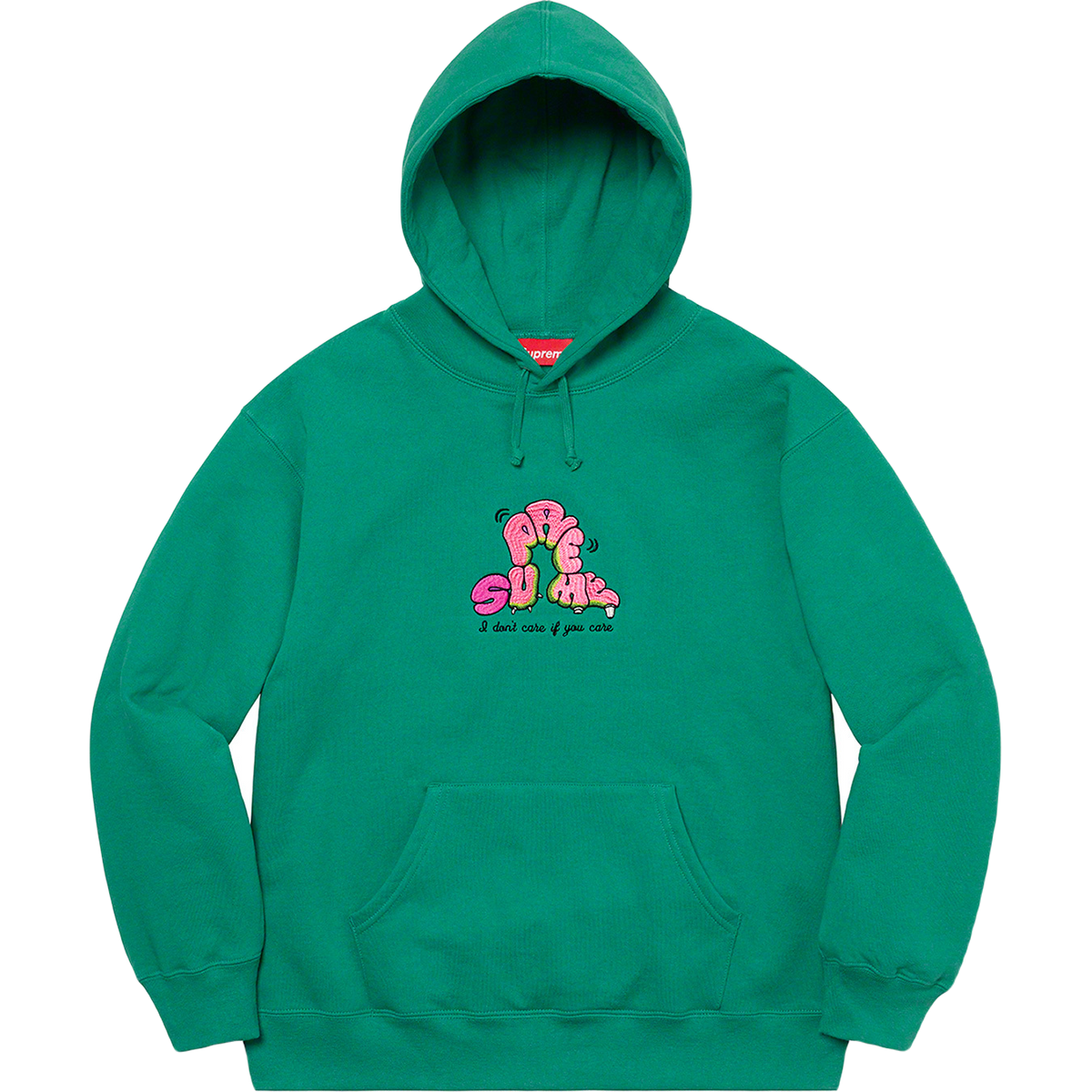 Supreme Don't Care Hooded Sweatshirt - Light Pine Supreme