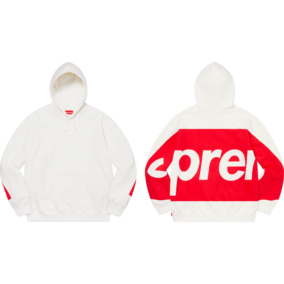 Supreme Big Logo Hooded Sweatshirt - White Supreme