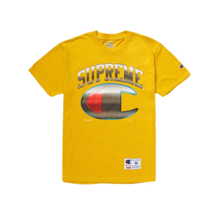 Supreme x Champion Chrome Logo Tee - Yellow