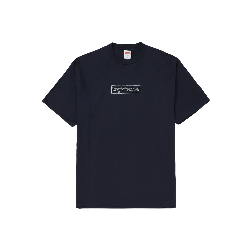 Supreme Kaws Chalk Logo Tee - Navy Supreme