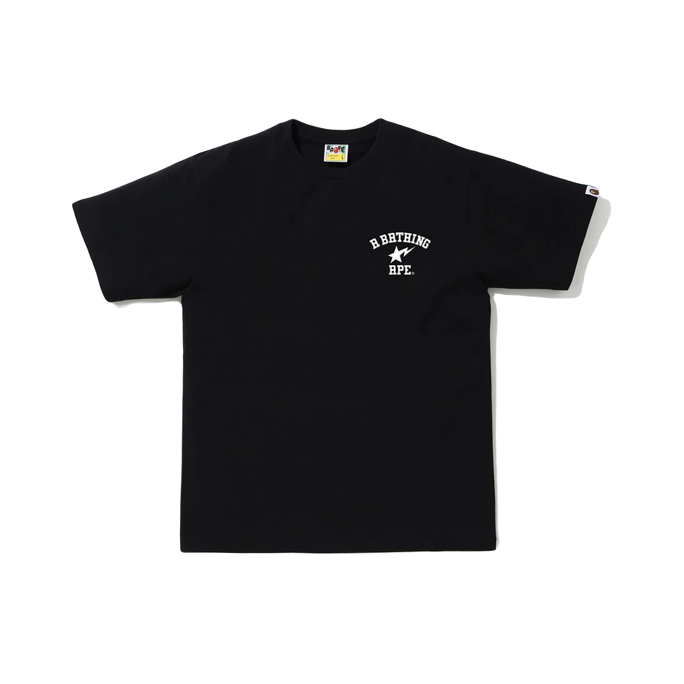 A Bathing Ape Sta Pattern Tee - Black Bape