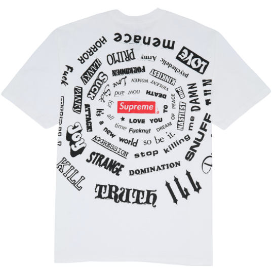 Supreme Spiral Tee - White Supreme
