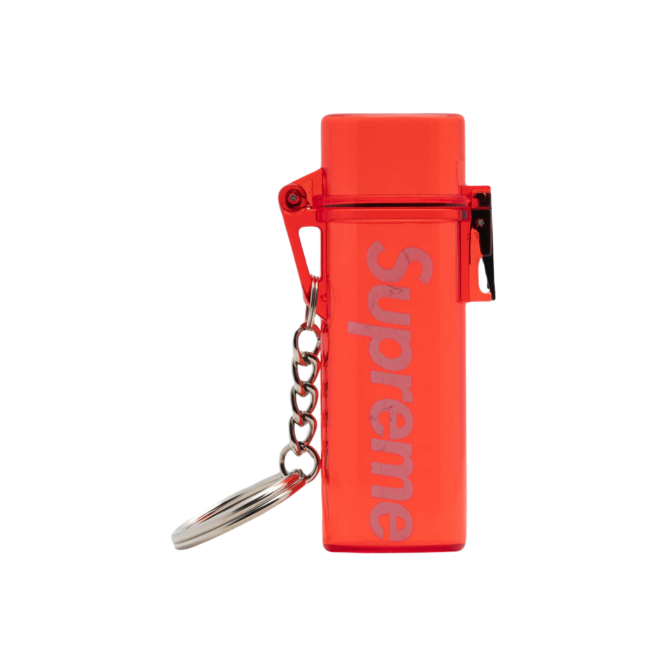 Supreme Waterproof Lighter Case Keychain - Red