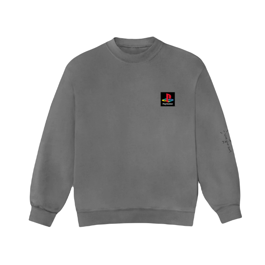 Travis Scott PS Classic Crewneck - Washed Grey Travis Scott