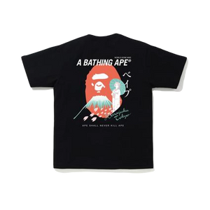 A Bathing Ape Culture Souvenir Tee - Black - Used Bape