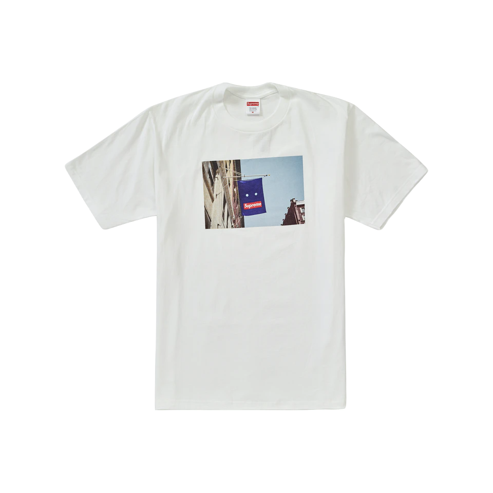 Supreme Banner Tee - White Supreme