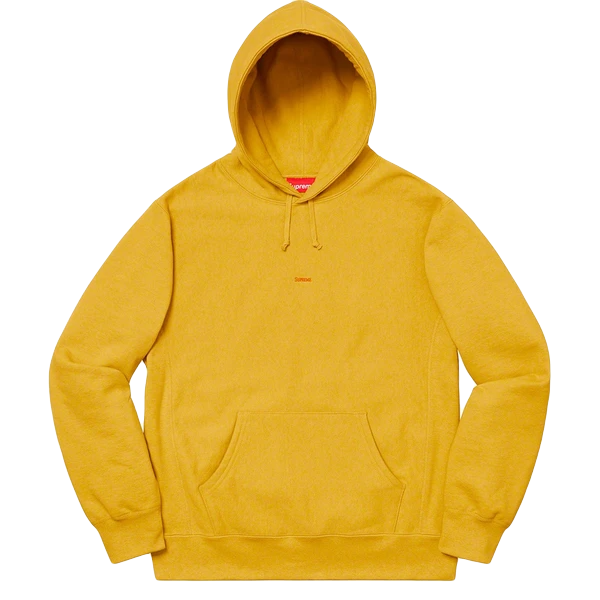 Supreme Micro Logo Hooded Sweatshirt - Mustard Supreme