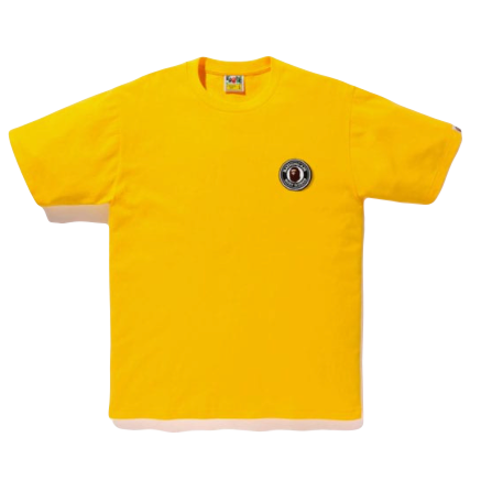 A Bathing Ape Busy Works Patch Tee - Gold - Used Bape