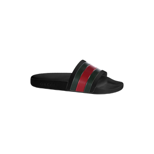 Gucci Rubber Slide Sandal - Black - Used