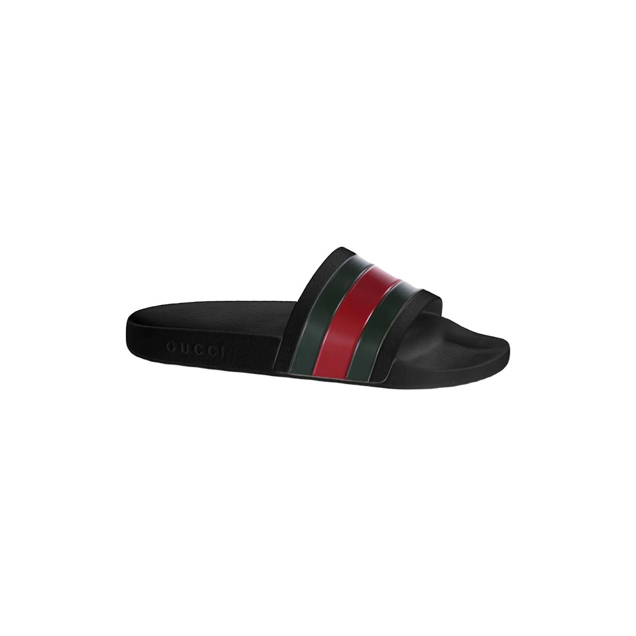 Gucci Rubber Slide Sandal - Black - Used